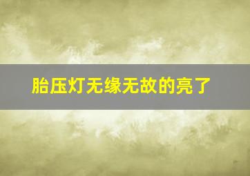 胎压灯无缘无故的亮了