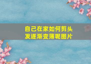 自己在家如何剪头发逐渐变薄呢图片