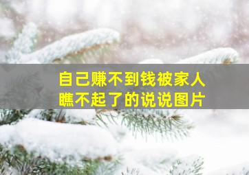 自己赚不到钱被家人瞧不起了的说说图片