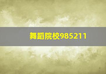 舞蹈院校985211