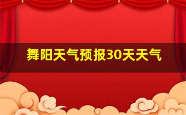 舞阳天气预报30天天气