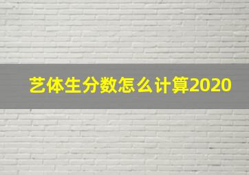 艺体生分数怎么计算2020