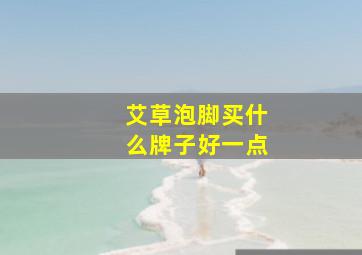 艾草泡脚买什么牌子好一点