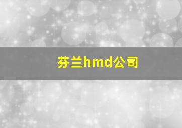 芬兰hmd公司