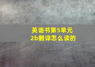 英语书第5单元2b翻译怎么读的