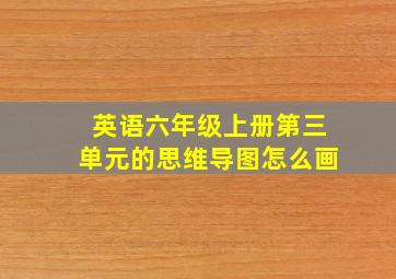 英语六年级上册第三单元的思维导图怎么画