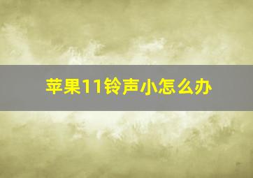 苹果11铃声小怎么办