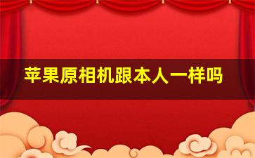 苹果原相机跟本人一样吗