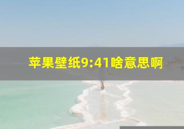 苹果壁纸9:41啥意思啊