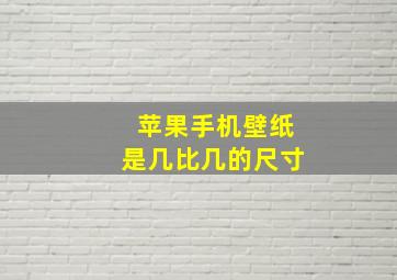 苹果手机壁纸是几比几的尺寸