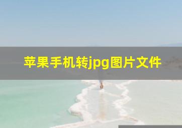 苹果手机转jpg图片文件