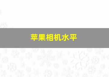 苹果相机水平