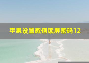 苹果设置微信锁屏密码12