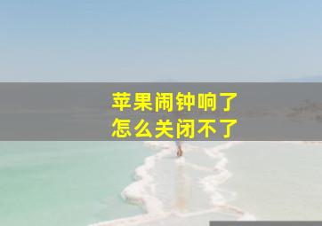 苹果闹钟响了怎么关闭不了