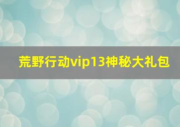 荒野行动vip13神秘大礼包