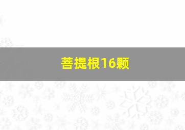 菩提根16颗