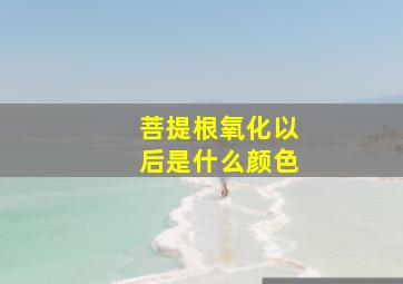 菩提根氧化以后是什么颜色