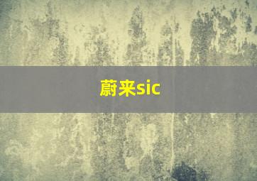 蔚来sic