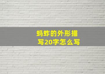 蚂蚱的外形描写20字怎么写