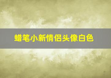 蜡笔小新情侣头像白色