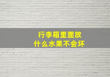 行李箱里面放什么水果不会坏