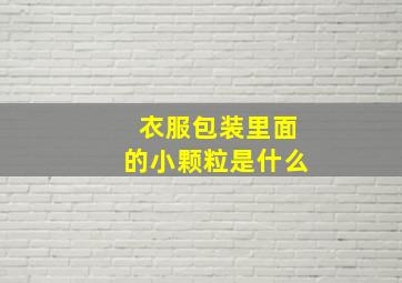 衣服包装里面的小颗粒是什么