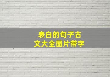 表白的句子古文大全图片带字