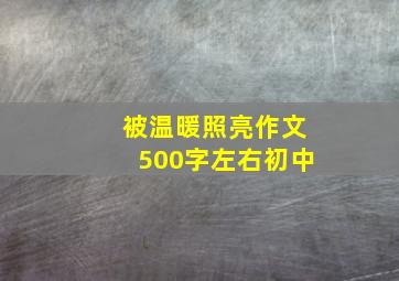 被温暖照亮作文500字左右初中