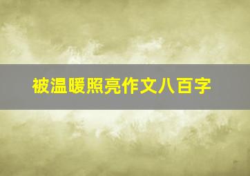 被温暖照亮作文八百字