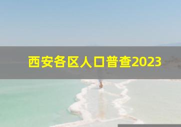 西安各区人口普查2023