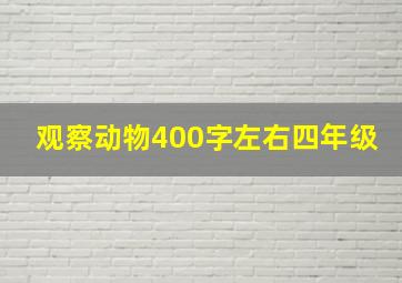 观察动物400字左右四年级