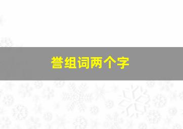 誉组词两个字