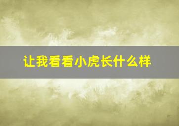 让我看看小虎长什么样