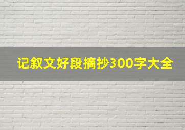 记叙文好段摘抄300字大全