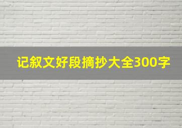 记叙文好段摘抄大全300字