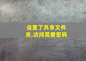 设置了共享文件夹,访问需要密码