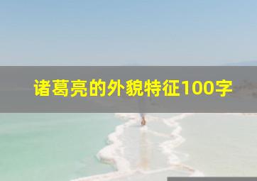 诸葛亮的外貌特征100字