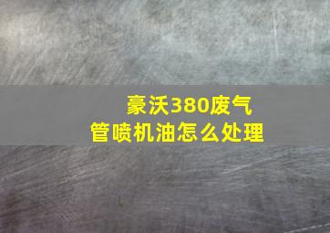 豪沃380废气管喷机油怎么处理