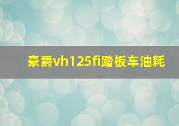 豪爵vh125fi踏板车油耗