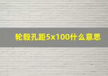 轮毂孔距5x100什么意思