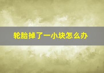 轮胎掉了一小块怎么办