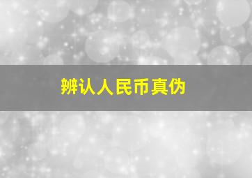 辨认人民币真伪