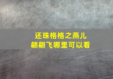 还珠格格之燕儿翩翩飞哪里可以看