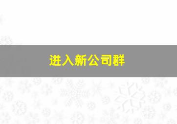 进入新公司群