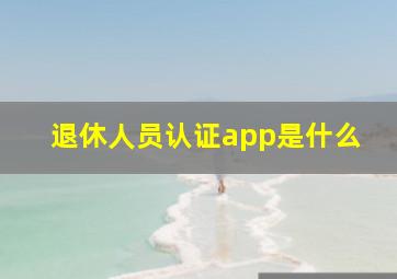 退休人员认证app是什么