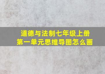 道德与法制七年级上册第一单元思维导图怎么画