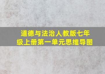 道德与法治人教版七年级上册第一单元思维导图