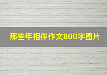 那些年相伴作文800字图片