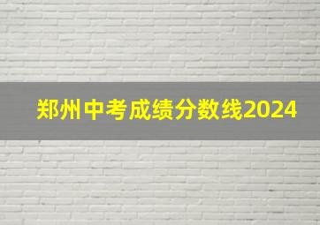 郑州中考成绩分数线2024