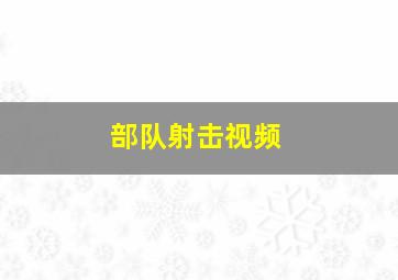 部队射击视频